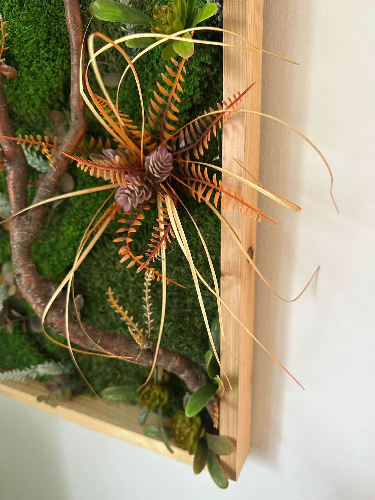 cuadros verticales de plantas artificiales